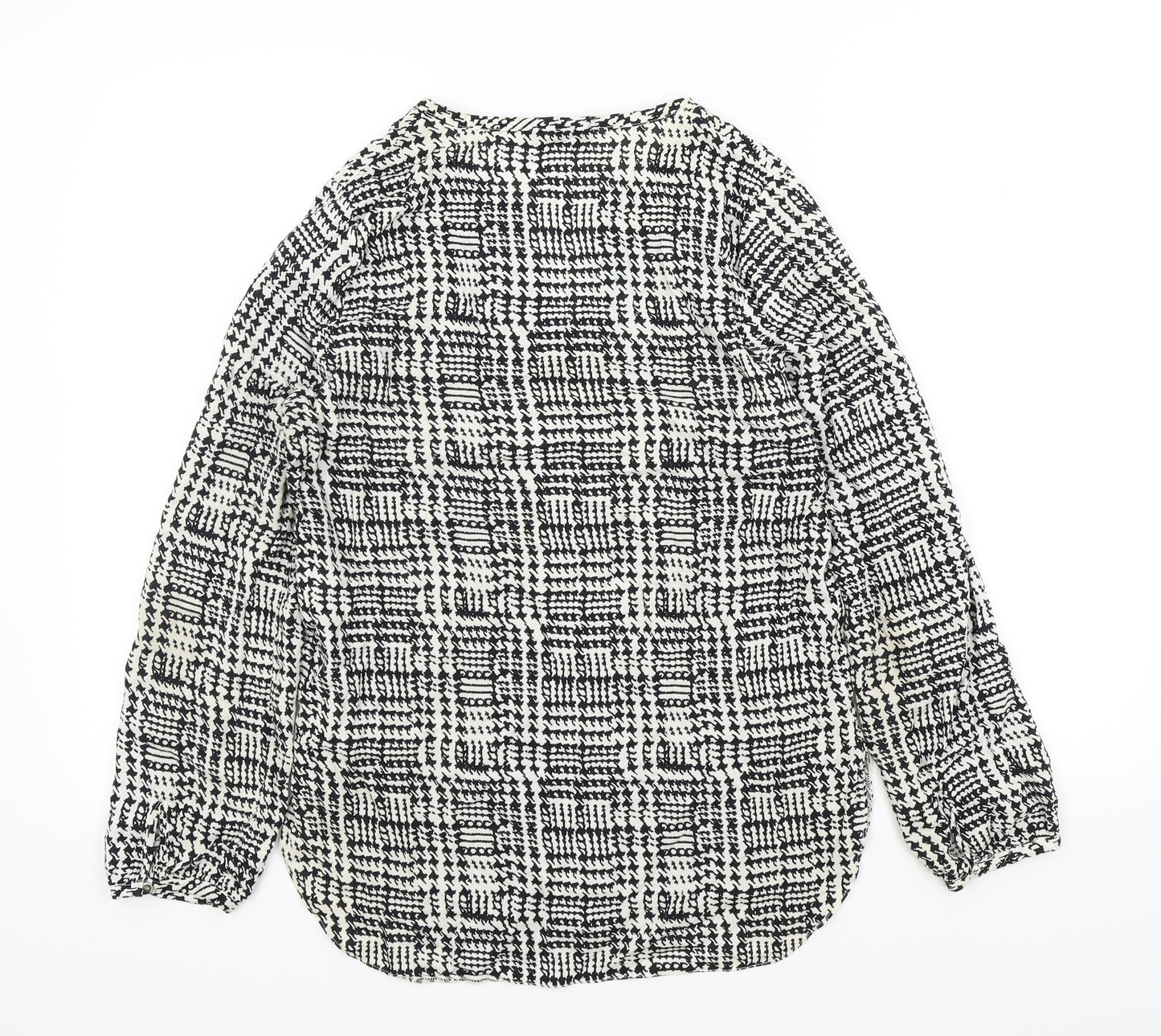 F&F Womens Black Geometric  Basic Blouse Size 8