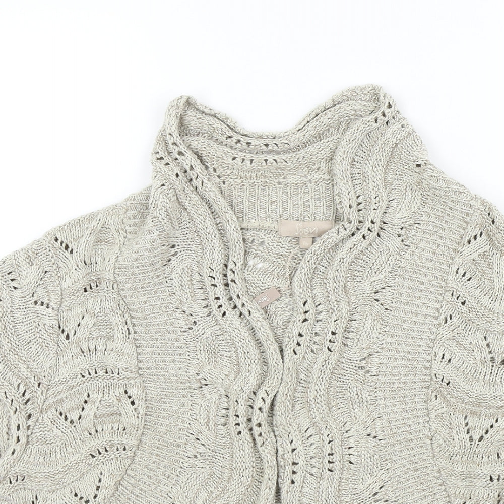 Soon Womens Beige   Cardigan Jumper Size 16