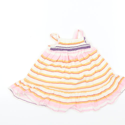 Old Navy Baby Ivory Striped  Fit & Flare  Size 9-12 Months  - Frill Detail
