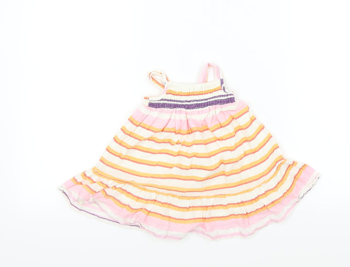 Old Navy Baby Ivory Striped  Fit & Flare  Size 9-12 Months  - Frill Detail