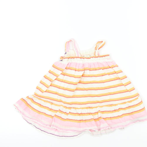 Old Navy Baby Ivory Striped  Fit & Flare  Size 9-12 Months  - Frill Detail