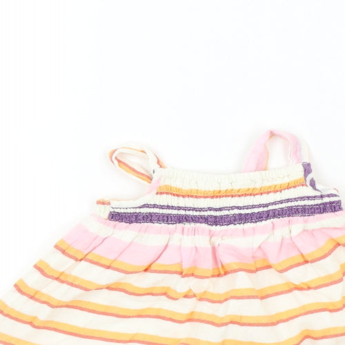 Old Navy Baby Ivory Striped  Fit & Flare  Size 9-12 Months  - Frill Detail