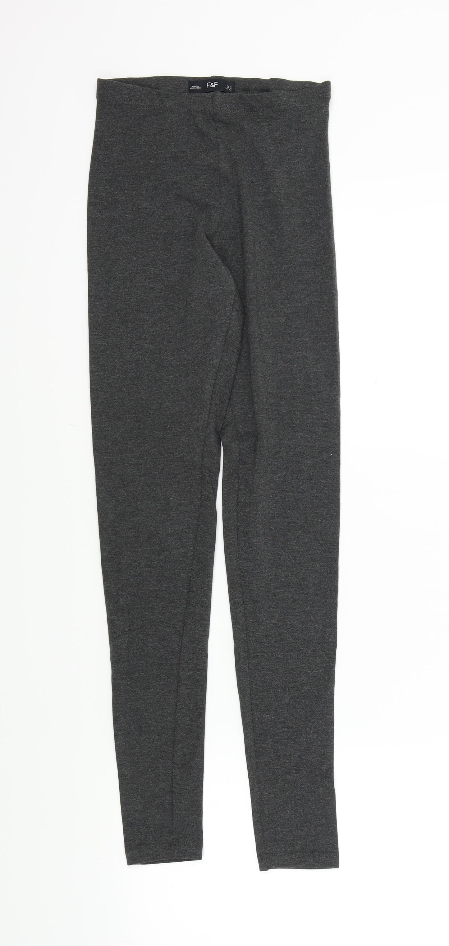 F&F Womens Grey Colourblock  Jegging Leggings Size 6 L29 in