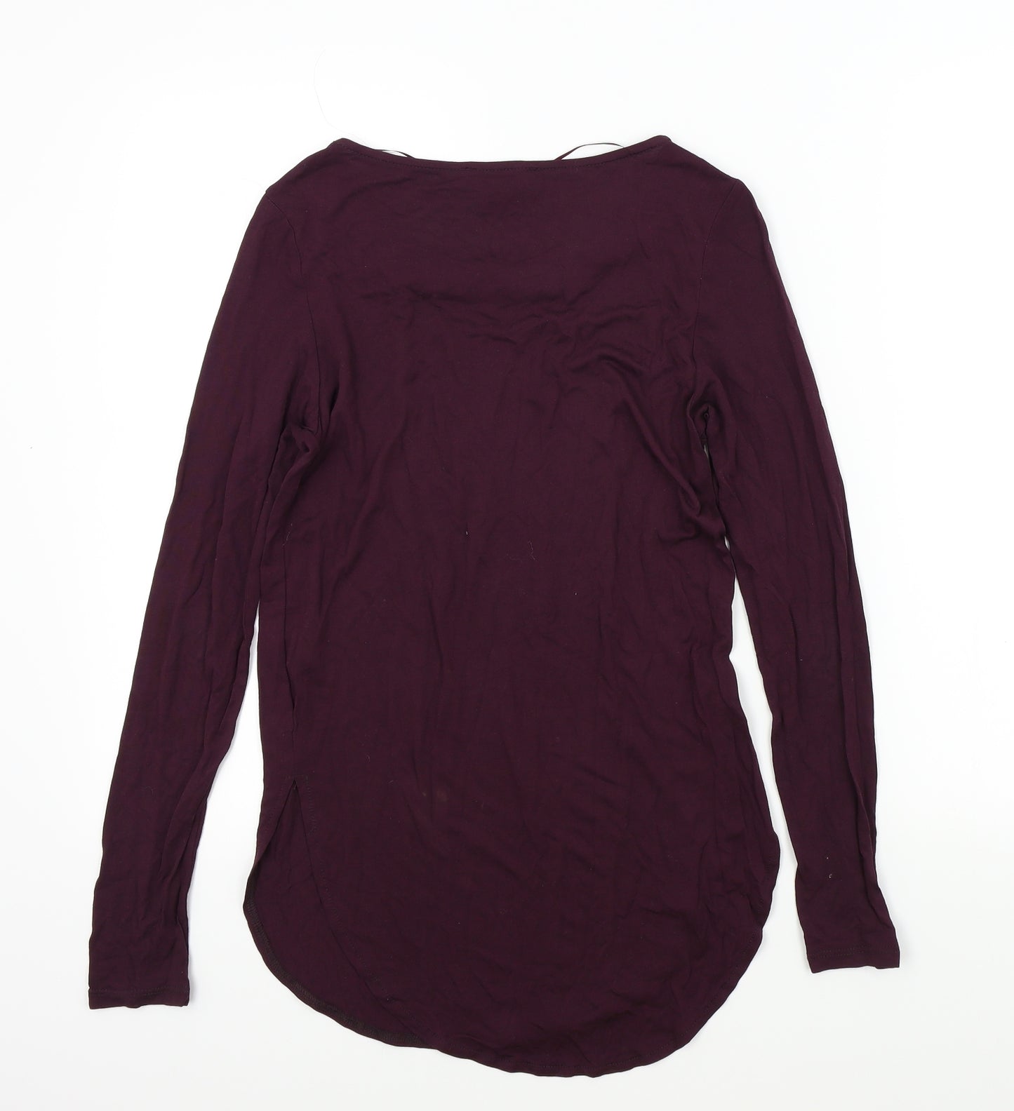 Primark Womens Purple   Basic T-Shirt Size 8  - beaded detail