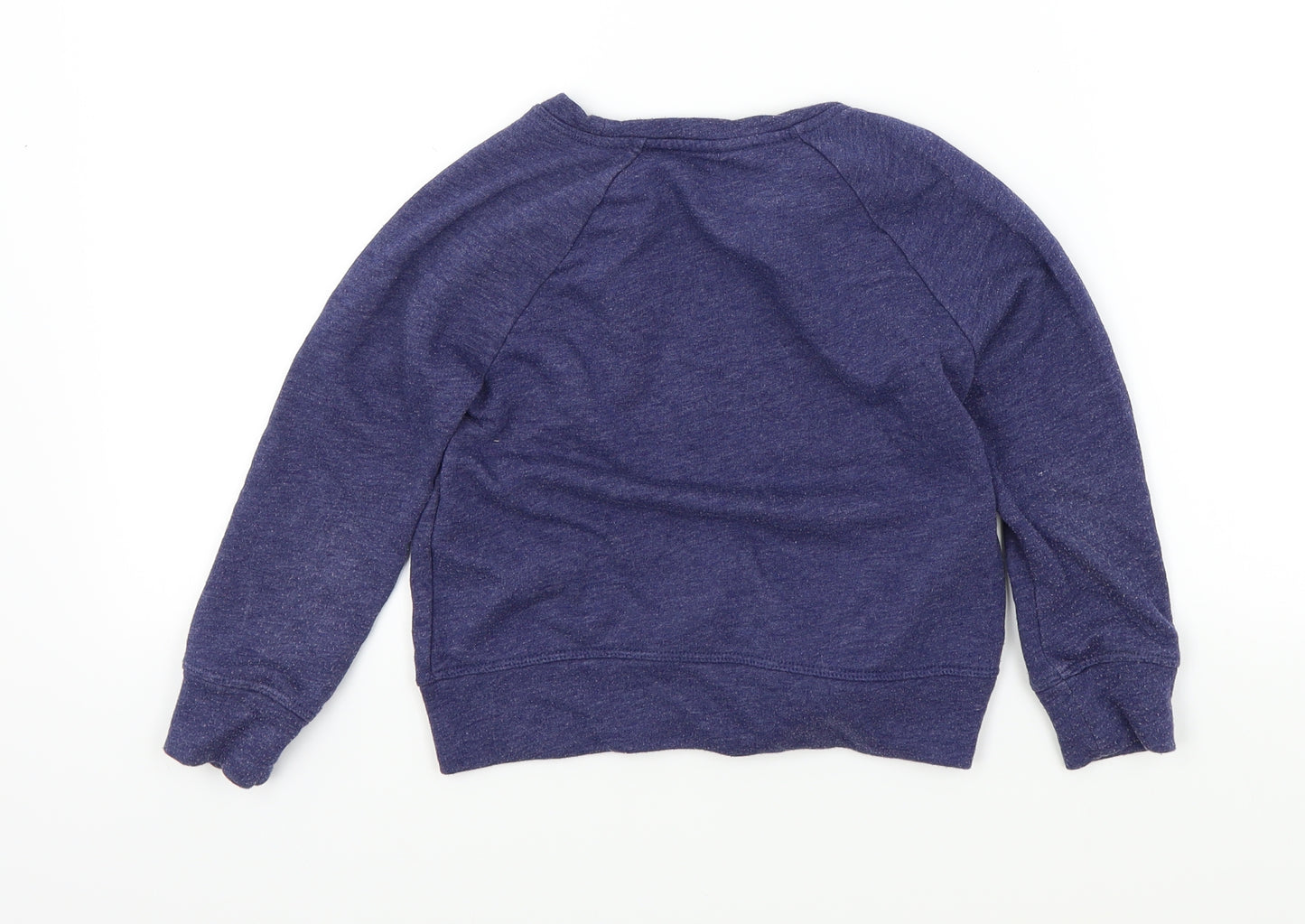 Old Navy Girls Black Colourblock  Pullover Jumper Size 6-7 Years