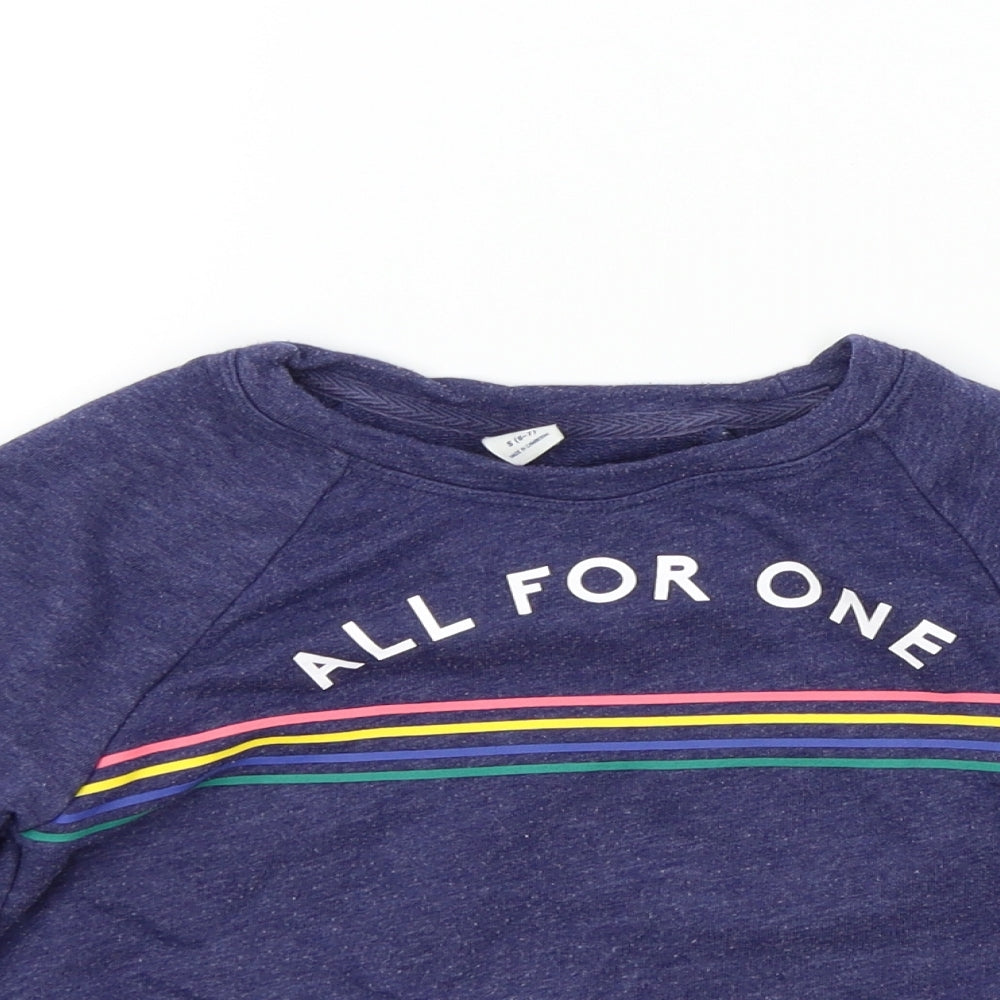 Old Navy Girls Black Colourblock  Pullover Jumper Size 6-7 Years