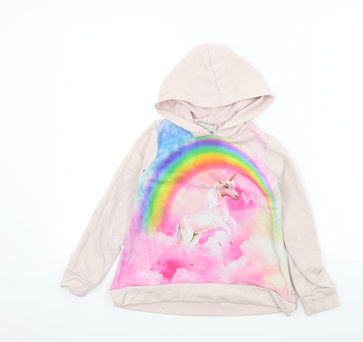 blween Girls Pink Pullover Hoodie Size 7 Years - UNICORN