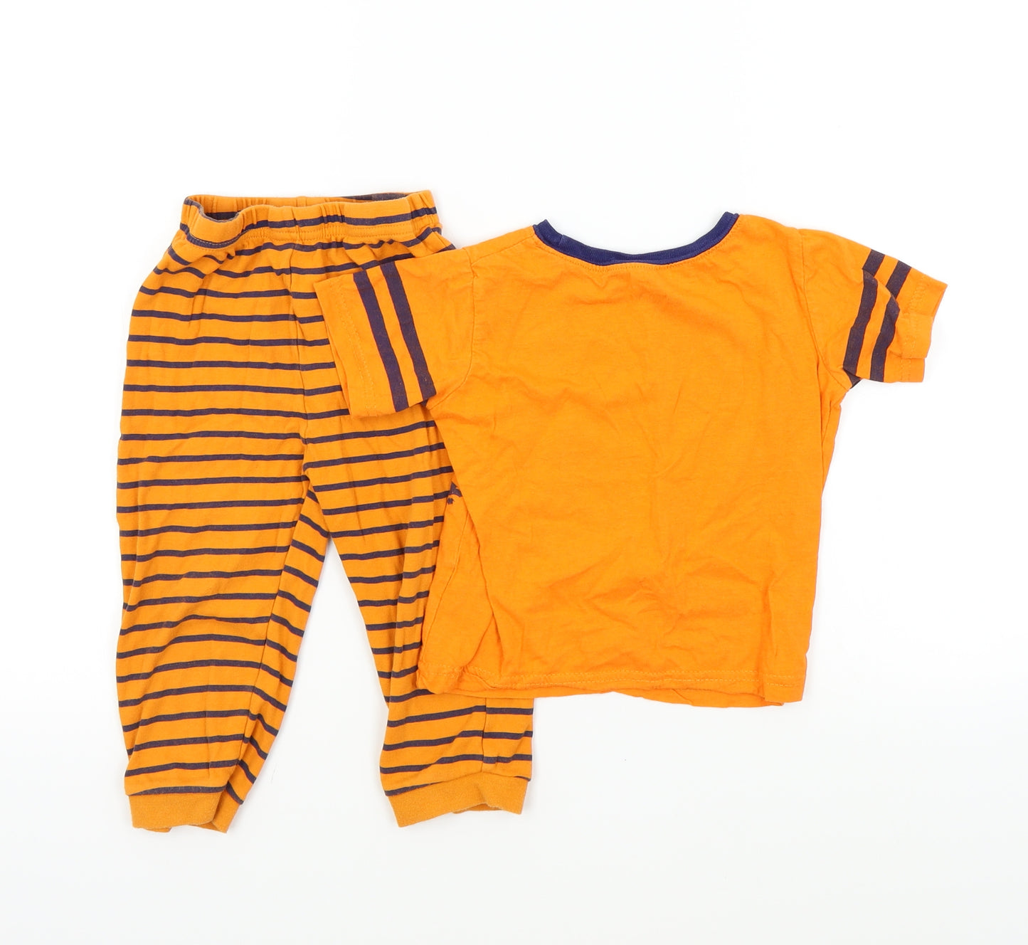 Disney Boys Orange Colourblock   Pyjama Set Size 2-3 Years  - lion king