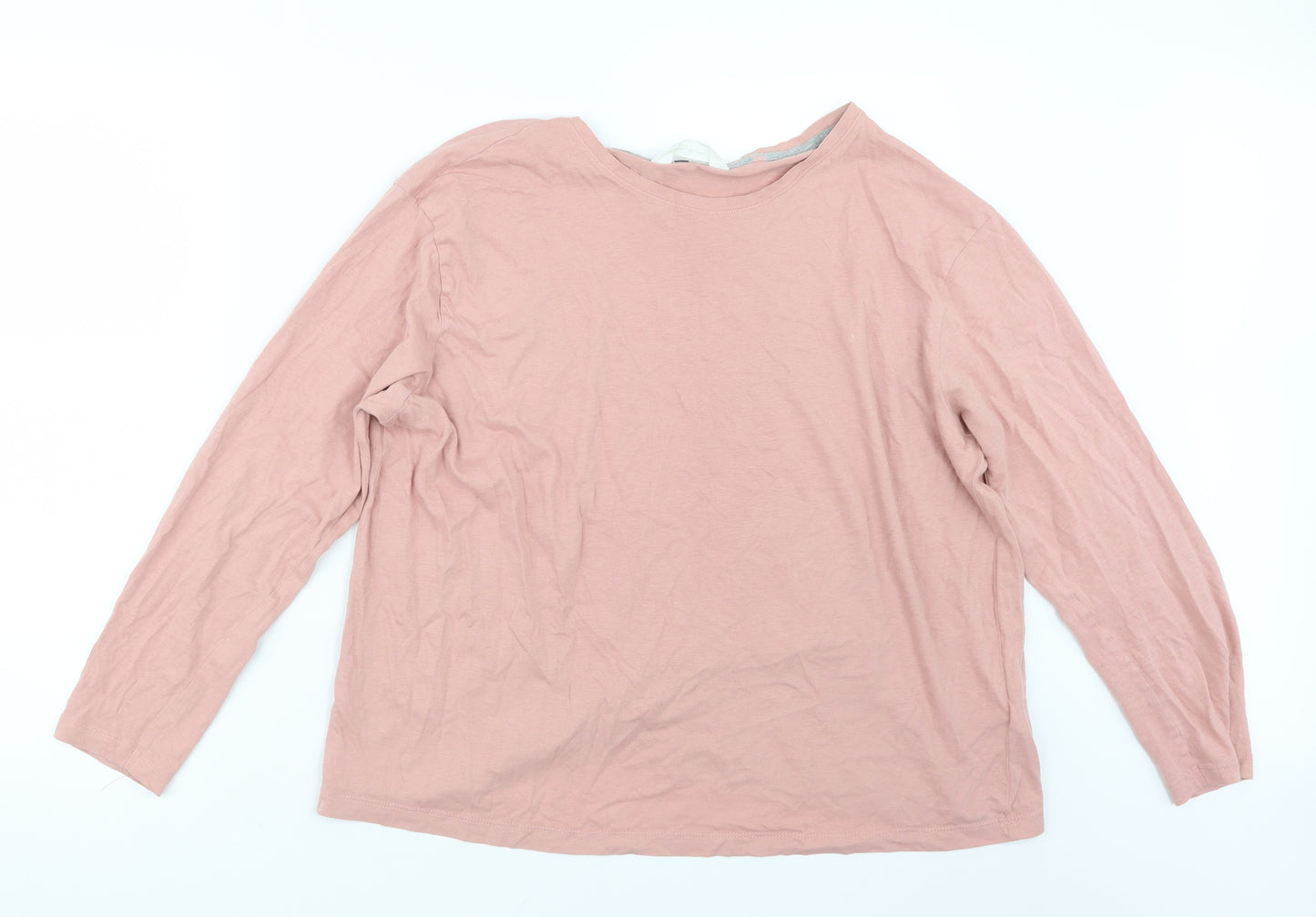 Marks and Spencer Womens Pink Geometric  Top Pyjama Top Size L