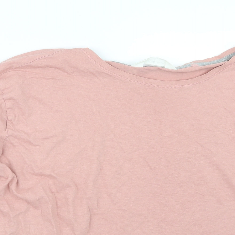 Marks and Spencer Womens Pink Geometric  Top Pyjama Top Size L