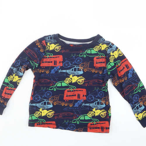 TU Boys Blue Geometric   Pyjama Top Size 2-3 Years  - Cars