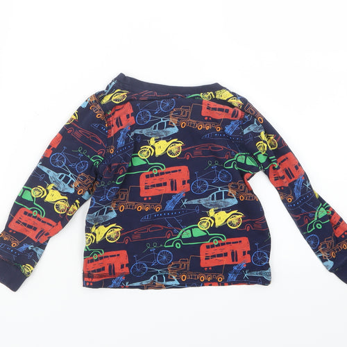 TU Boys Blue Geometric   Pyjama Top Size 2-3 Years  - Cars