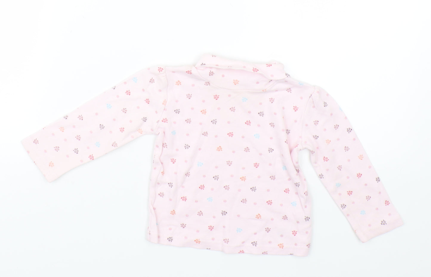 Jasper Conran Girls Pink Geometric  Basic T-Shirt Size 12-18 Months