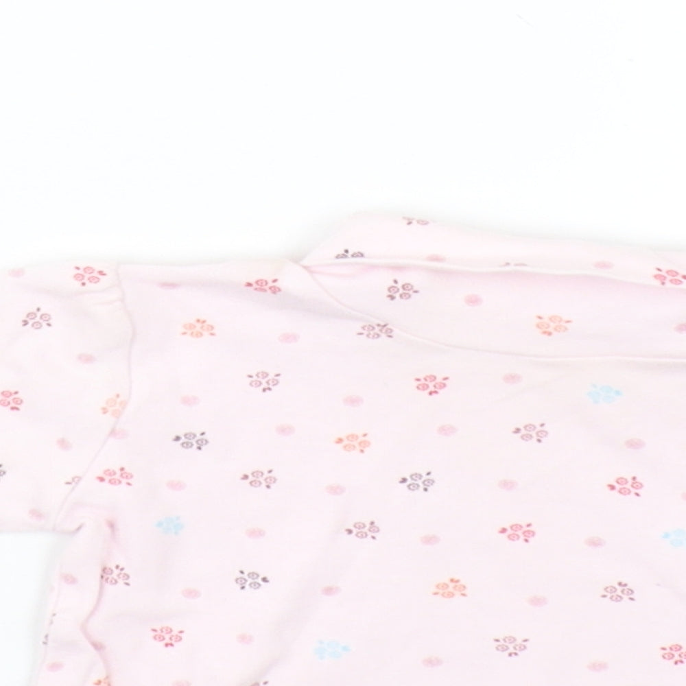 Jasper Conran Girls Pink Geometric  Basic T-Shirt Size 12-18 Months