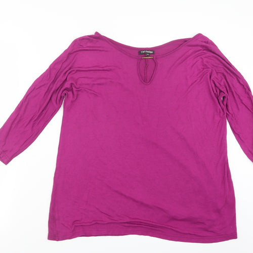T&K Boutique Womens Pink   Basic T-Shirt Size M