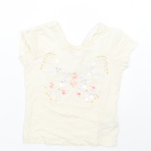 Billieblush Girls Ivory   Basic T-Shirt Size 4 Years