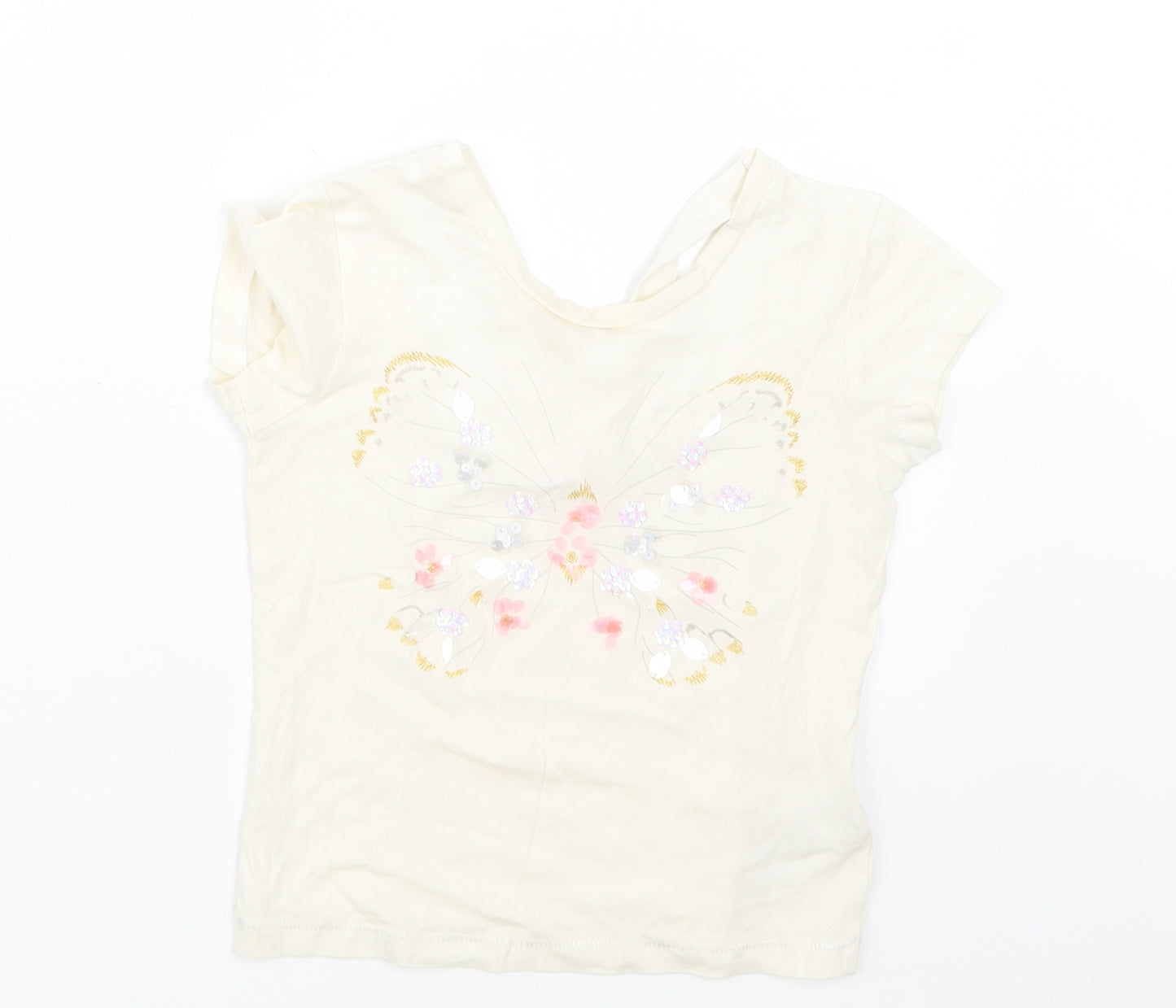 Billieblush Girls Ivory   Basic T-Shirt Size 4 Years