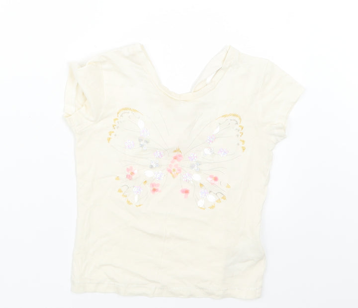 Billieblush Girls Ivory   Basic T-Shirt Size 4 Years