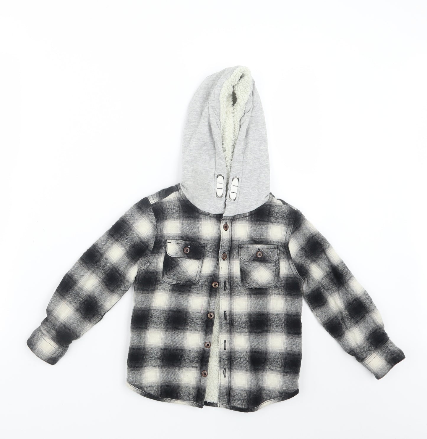 F&F Boys Black Check  Jacket  Size 4-5 Years