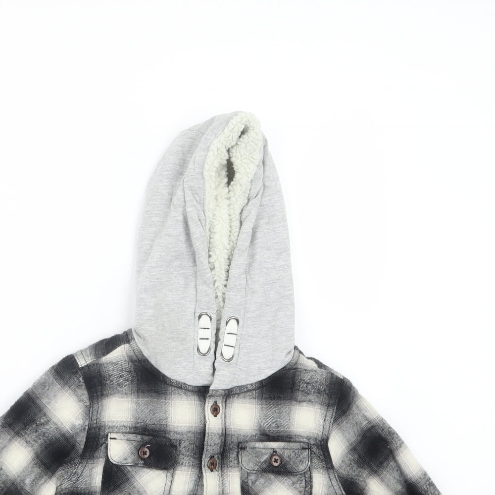 F&F Boys Black Check  Jacket  Size 4-5 Years