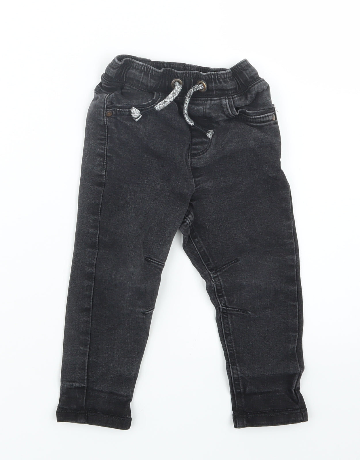 George Boys Black  Denim Cargo Jeans Size 18-24 Months