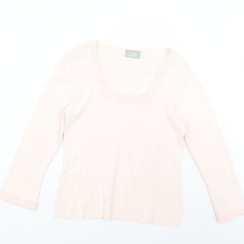 Wallis Womens Pink  Knit Pullover Jumper Size 12