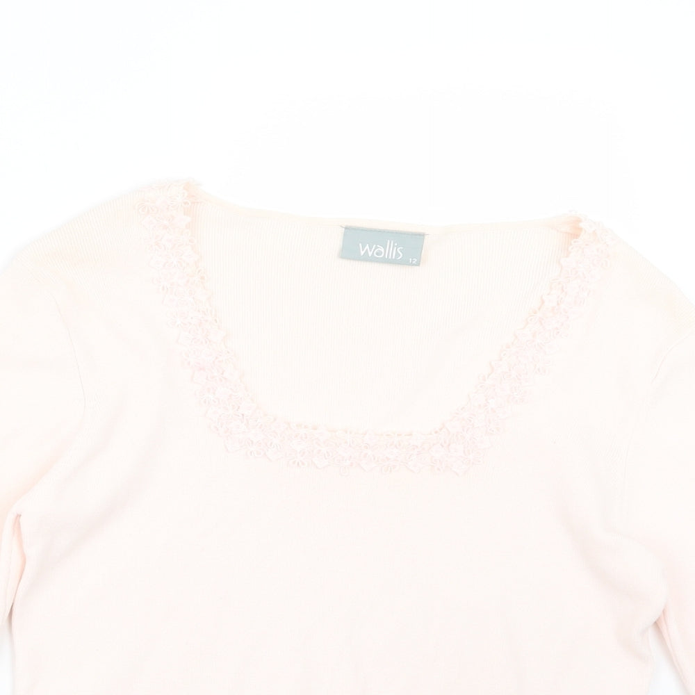 Wallis Womens Pink  Knit Pullover Jumper Size 12