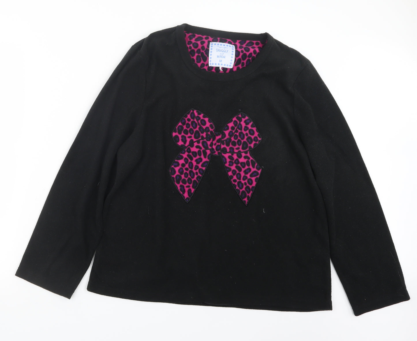 Preworn Womens Black Geometric  Top Pyjama Top Size M