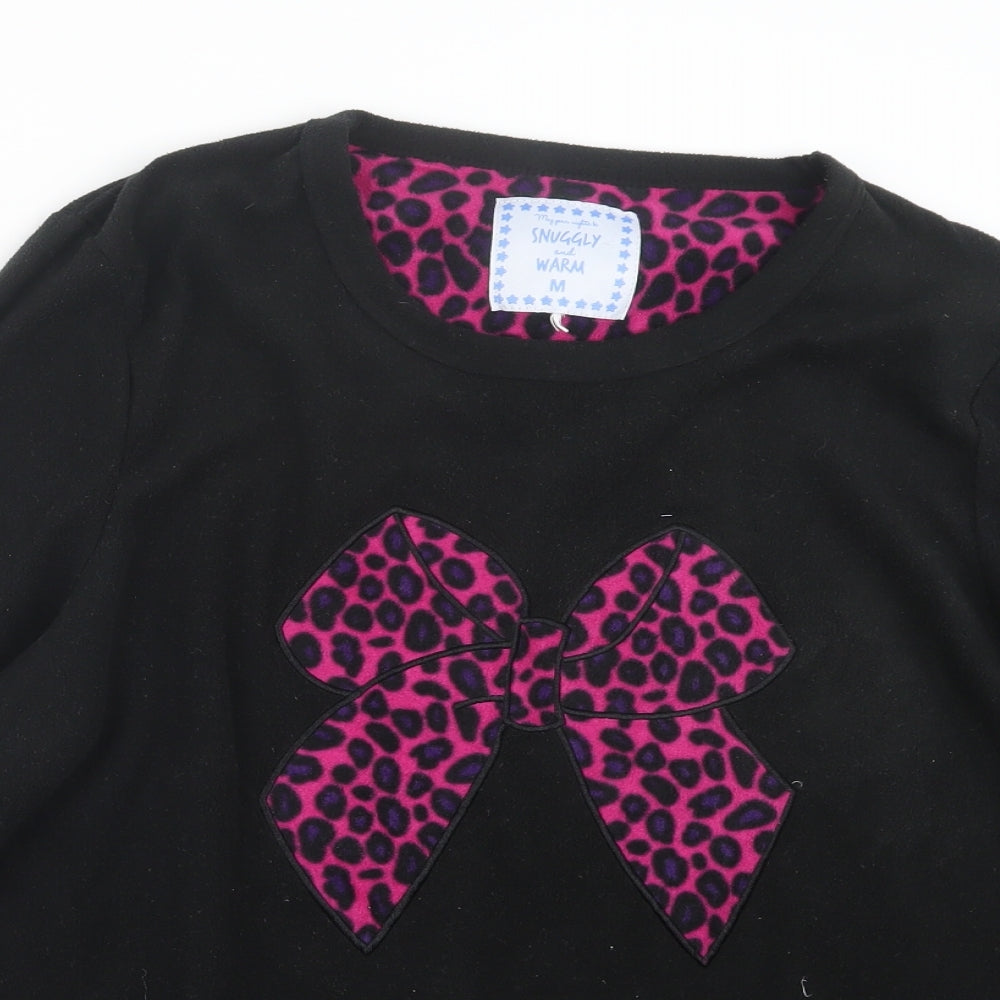 Preworn Womens Black Geometric  Top Pyjama Top Size M