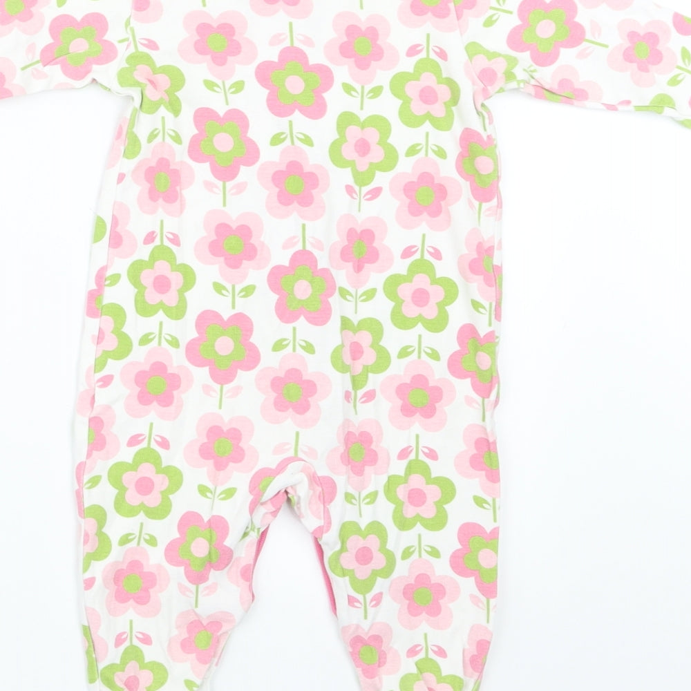 NEXT Girls Pink Floral  Babydoll One Piece Size 6-9 Months