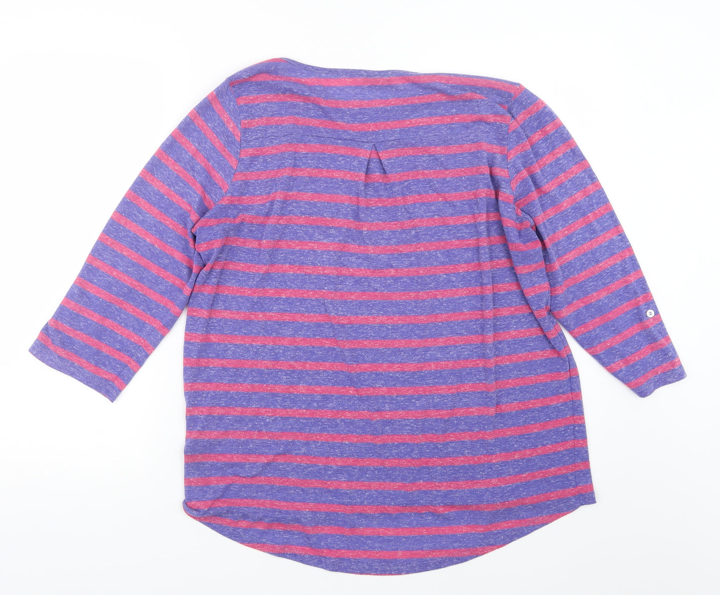 F&F Womens Purple Striped  Basic T-Shirt Size 18