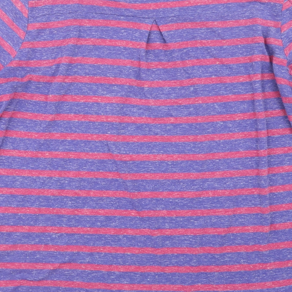 F&F Womens Purple Striped  Basic T-Shirt Size 18