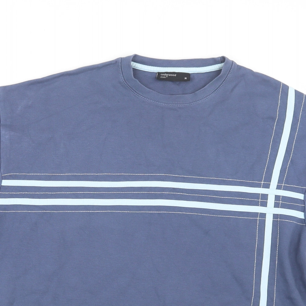 Cedar Wood State Mens Blue    T-Shirt Size M