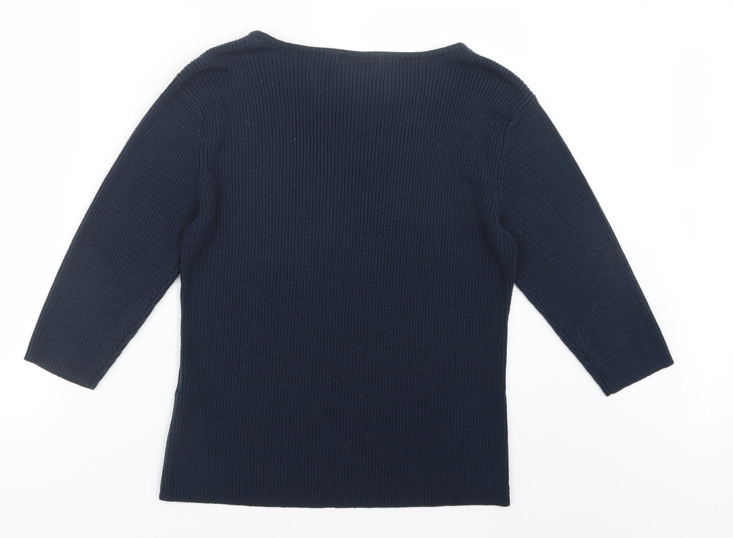 Bonmarché Womens Blue  Knit Pullover Jumper Size XL