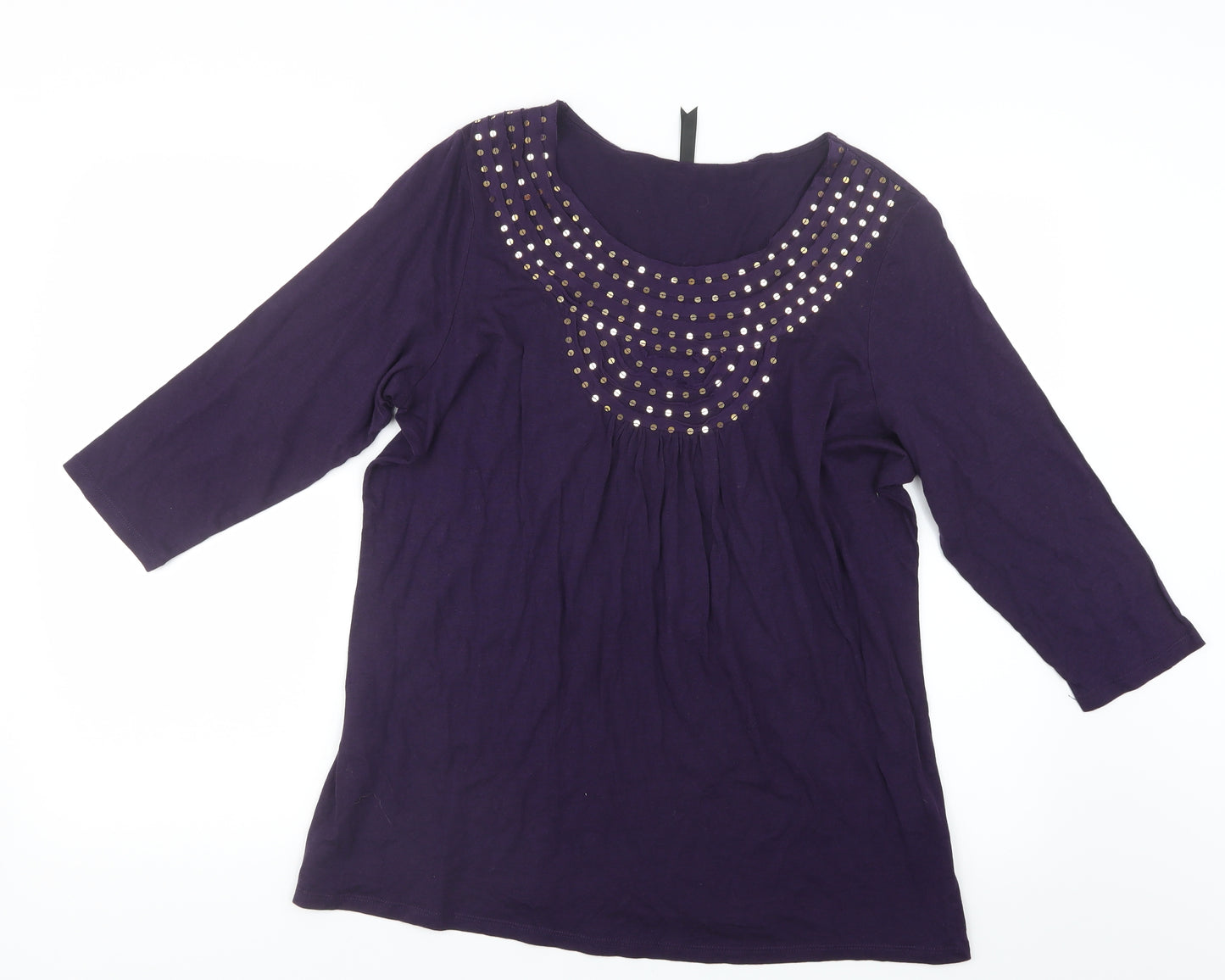 Marks and Spencer Womens Purple   Basic T-Shirt Size 20