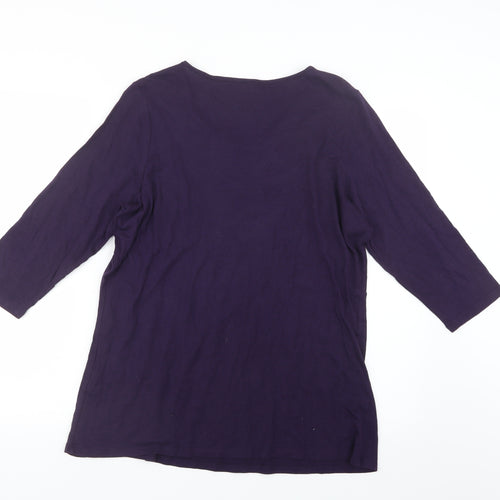 Marks and Spencer Womens Purple   Basic T-Shirt Size 20