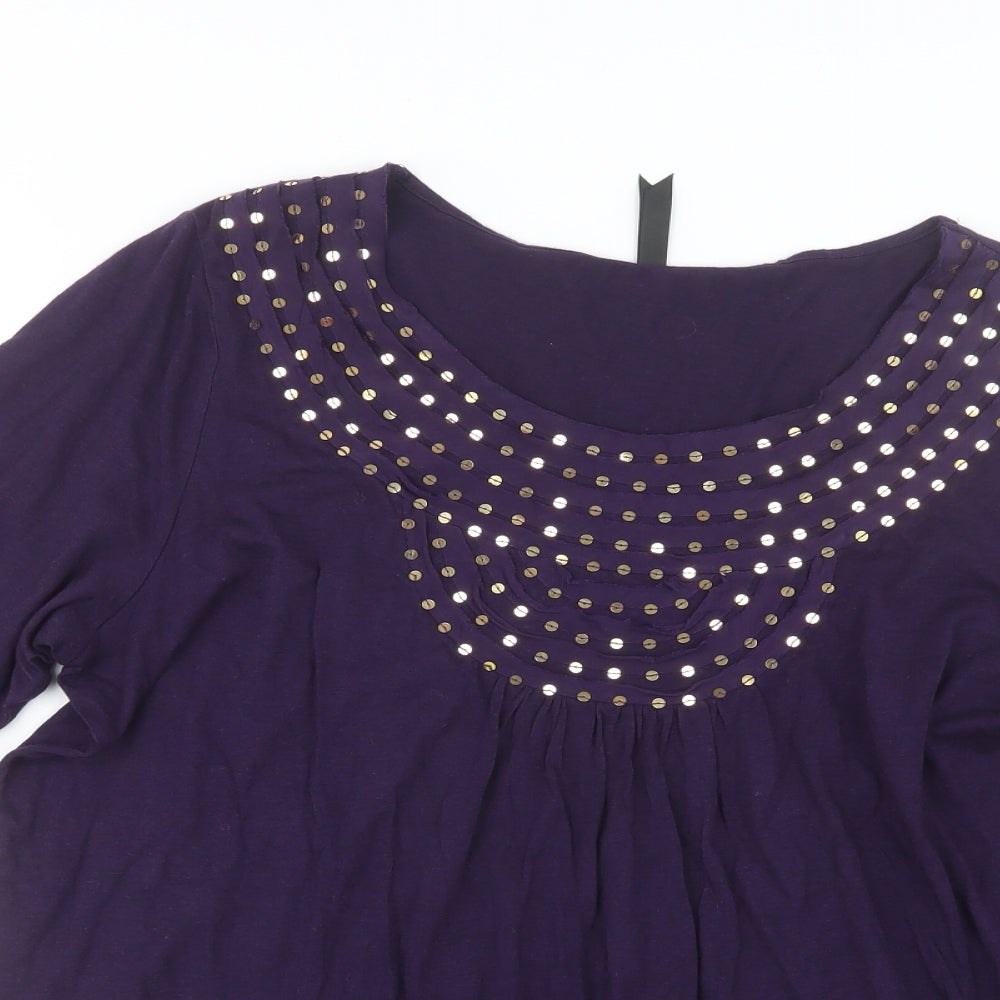 Marks and Spencer Womens Purple   Basic T-Shirt Size 20