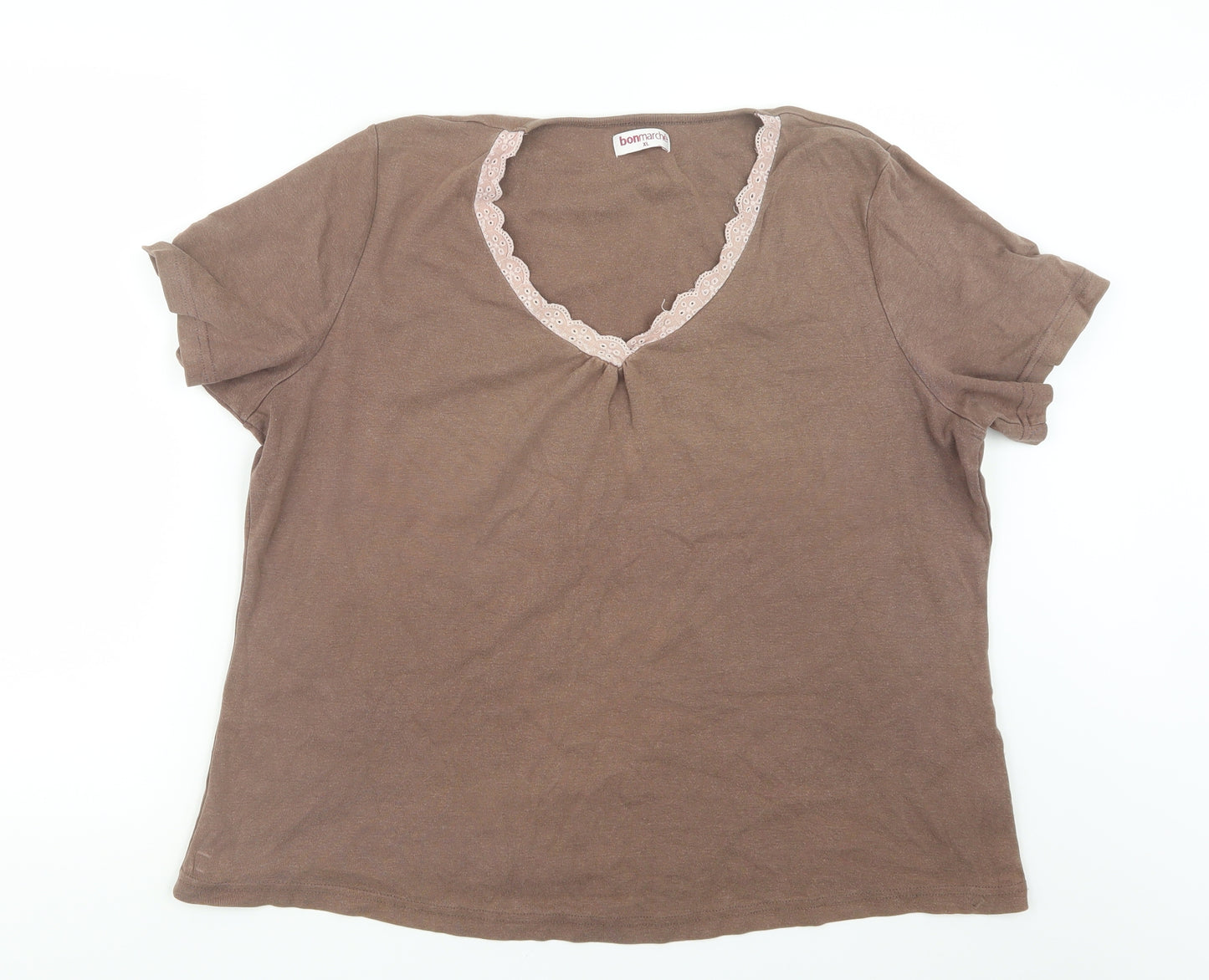 Bonmarché Womens Brown   Basic T-Shirt Size XL