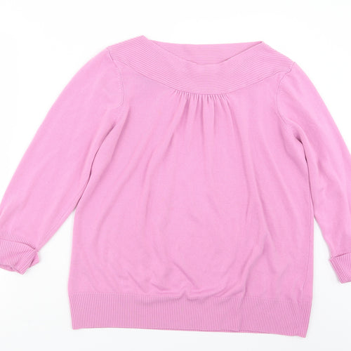 Marks and Spencer Womens Pink  Knit Pullover Jumper Size 20
