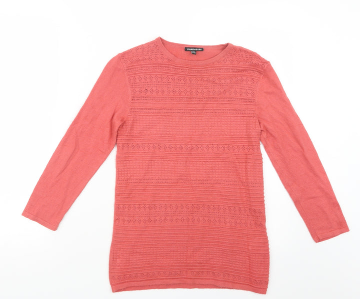 Warehouse Womens Pink  Knit Pullover Jumper Size 8