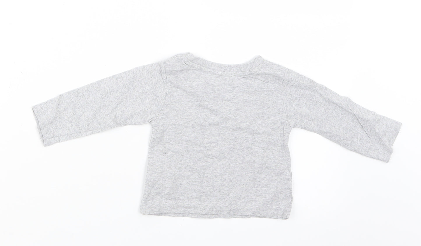 Earlydays Boys Grey   Basic T-Shirt Size 3-6 Months  - T-Rex