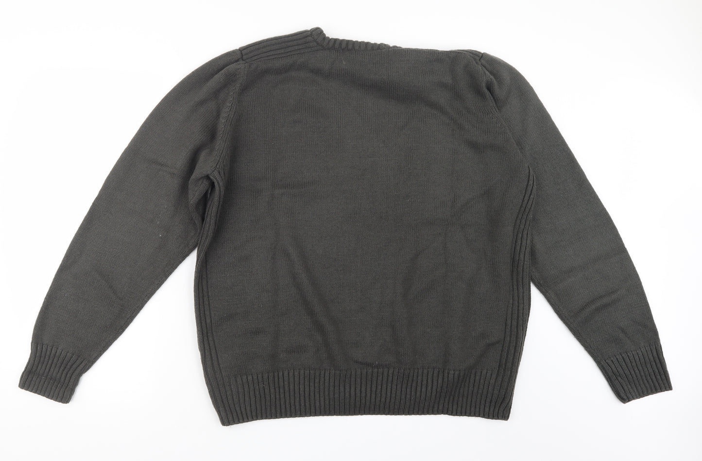 Tom Hagan Mens Grey  Knit Pullover Jumper Size 2XL