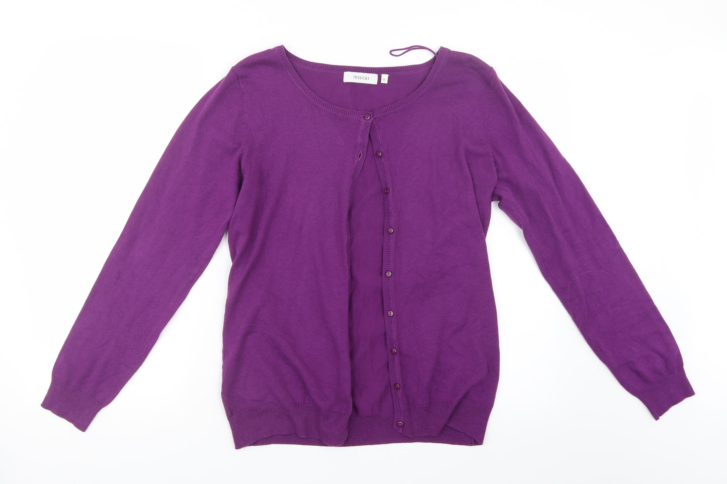 Yessica Womens Purple  Knit Cardigan Jumper Size M