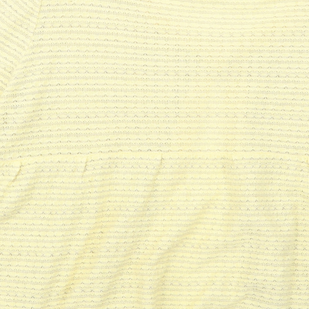 Topshop Womens Yellow  Knit Cardigan Jumper Size 12
