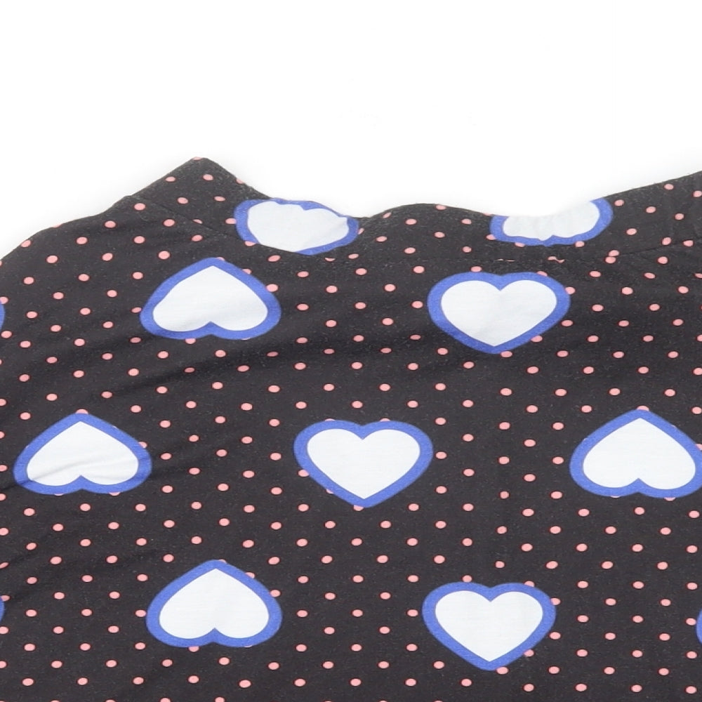 ASOS Womens Black Geometric  A-Line Skirt Size 8