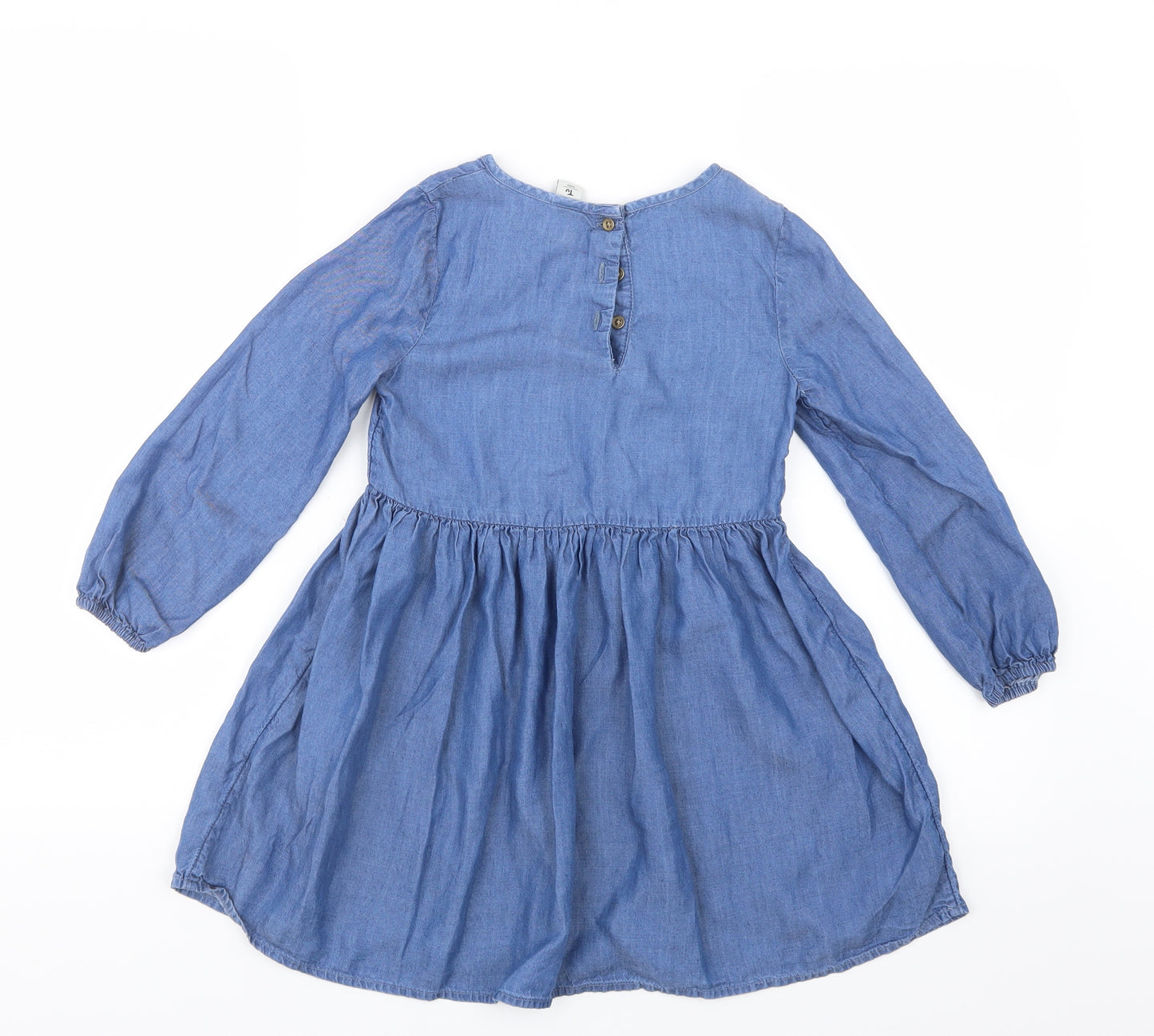 TU Girls Blue   Shirt Dress  Size 7 Years