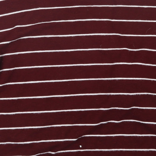 Bershka Womens Red Striped  Pullover Jumper Size L