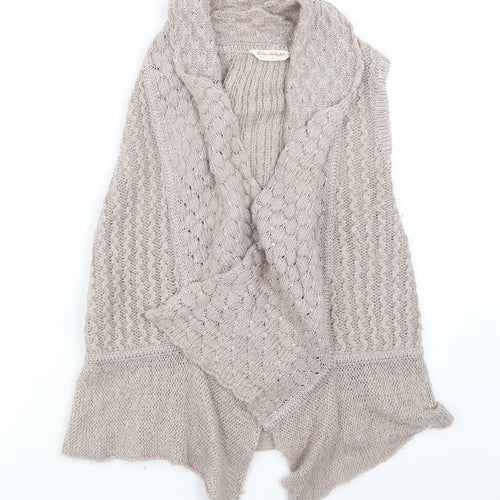 Miss Selfridge Womens Beige  Knit Cardigan Jumper Size 8