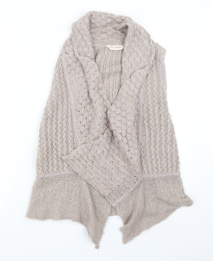 Miss Selfridge Womens Beige  Knit Cardigan Jumper Size 8
