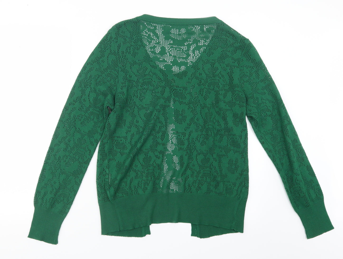 Preworn Womens Green  Knit Cardigan Jumper Size M